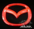 Эмблема Mazda хром - 4D плазма (красная) 12,5 х 9,7см