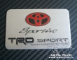 Табличка TRD Sportivo (черный логотип, широкая) алюминий